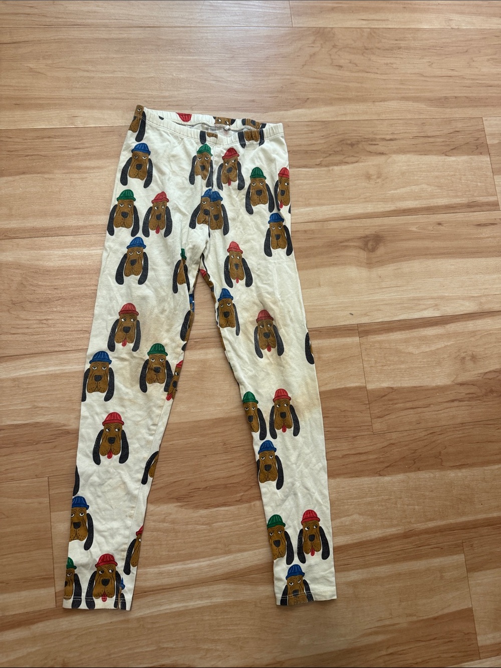 Mini Rodini Cream Dog Hat Leggings